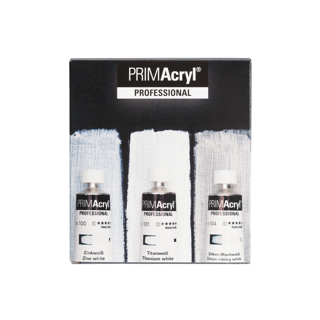 Akrýllitir PRIMAcryl® Professional Sett - White shades 3 x 35 ml